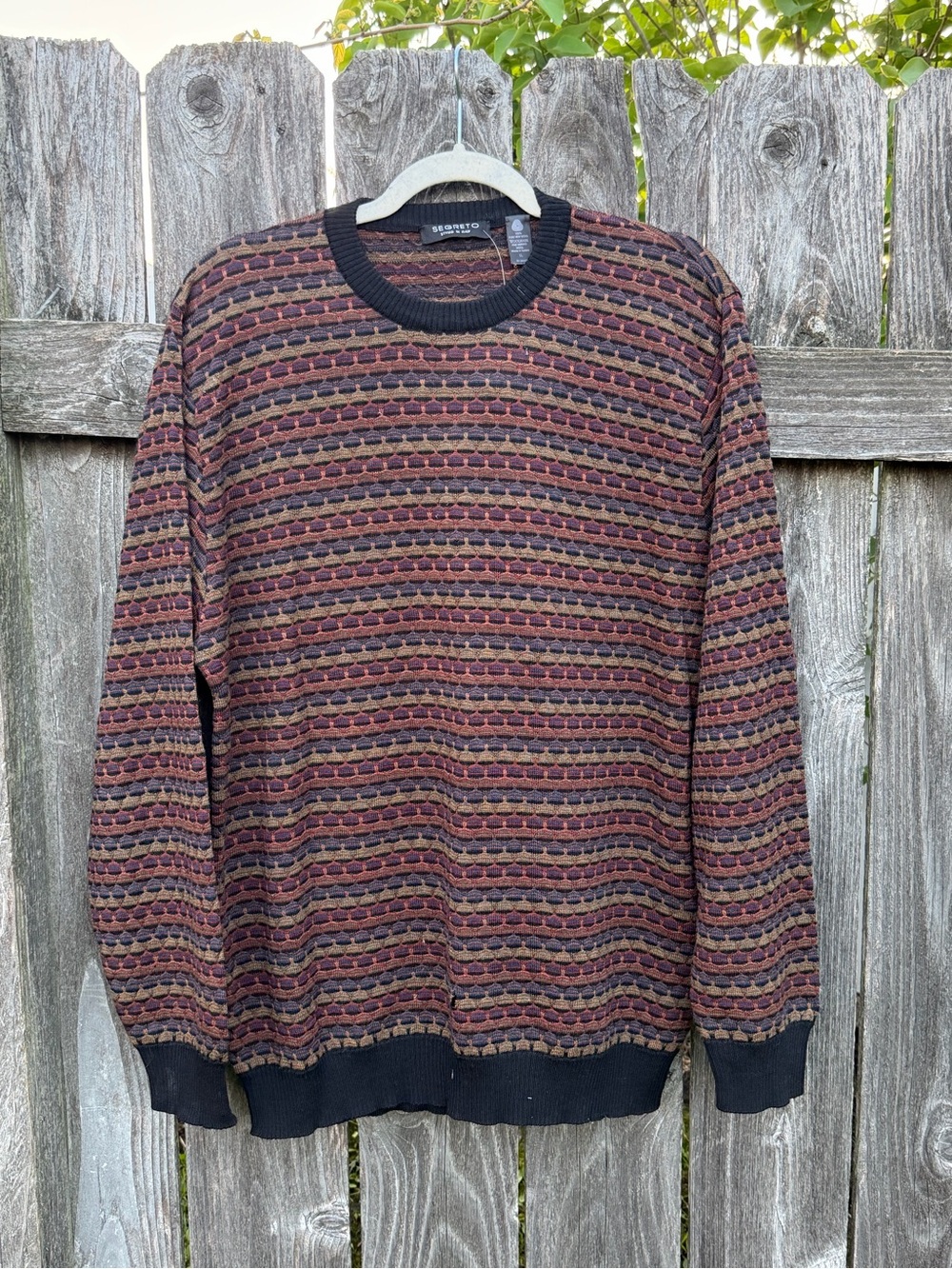Vintage 90s Segreto 3D knit crewneck sweater